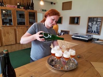 Drie Fonteinen Lambic Being Poured